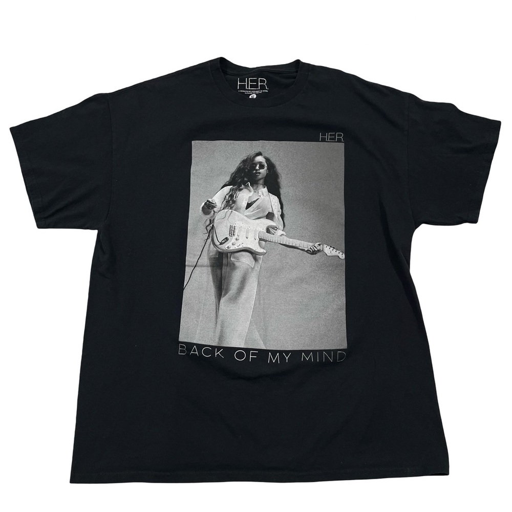 H.E.R. Back of My Mind Size XL Black Tee (Retail $30)